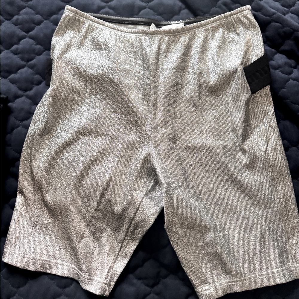 Paco Rabanne Metallic Silver Shorts